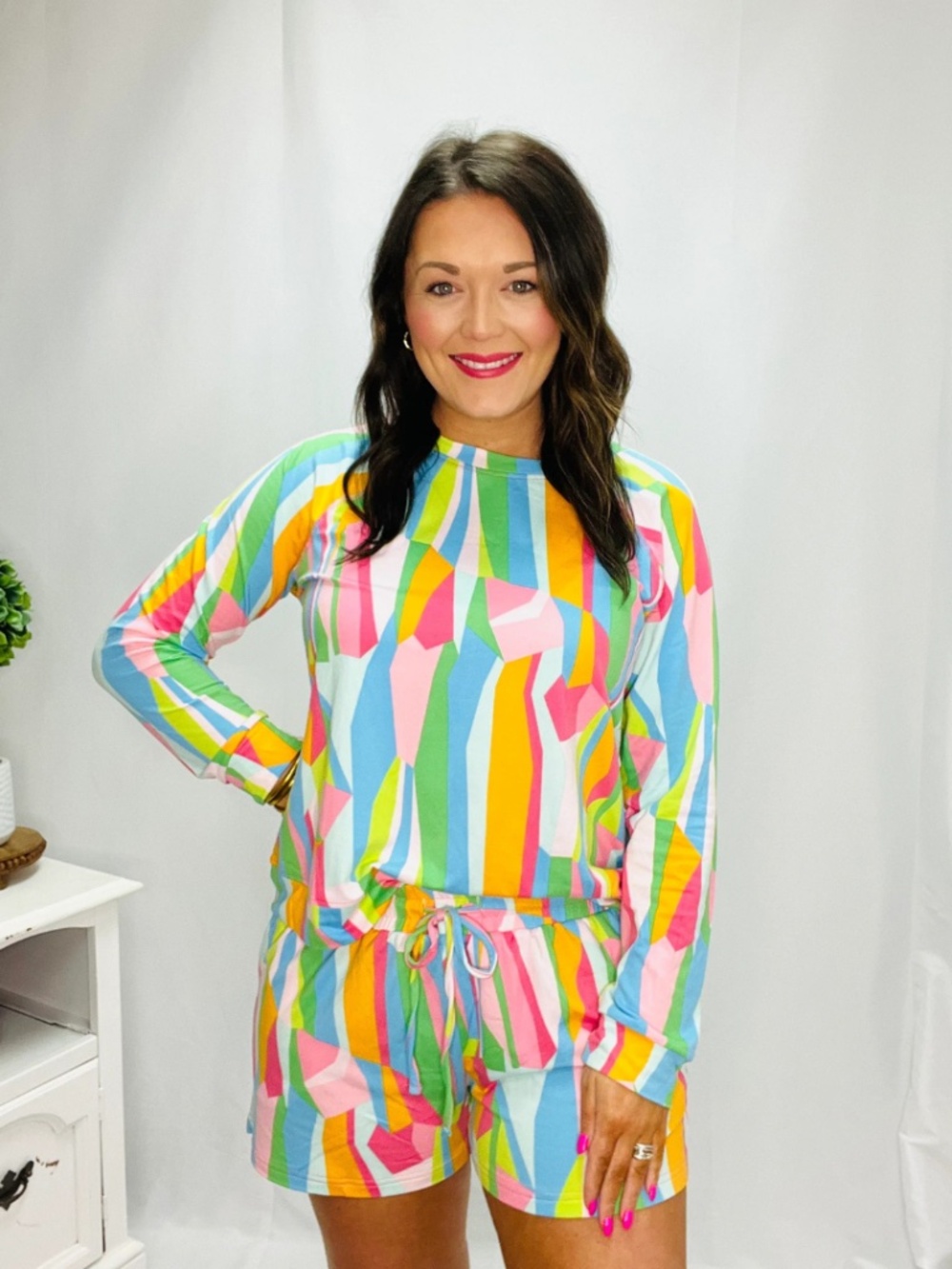 Mary Square Colorful Loungewear Set Size Large